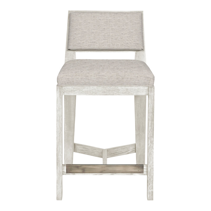 Scoville By Thom Filicia Upholstered Counter Stool with Solid Wood Frame, Casablanca, Impala lin