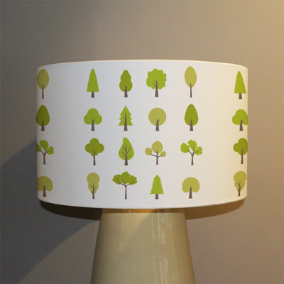 22cm H Canvas Drum Pendant Shade ( Clip On )