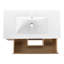Support de meuble-lavabo mural 36 po avec lavabo en céramique - Gracieux tiroir moderne à fermeture en douceur imitation chêne massif Contreplaqué robuste Rangement de rangement abondant 2 teintes incluses-1518077592-1518077593