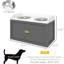 Grands bols de rangement surélevés gris - Conception moderne pour le confort de votre chien