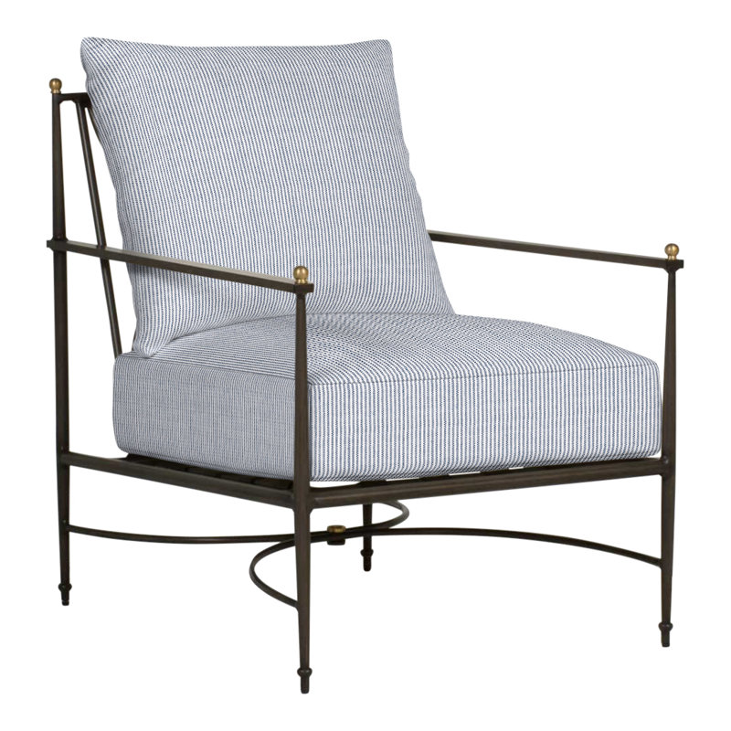 Chaise de patio avec coussins Roma, Pas de soudure, Perigold Replay Sea