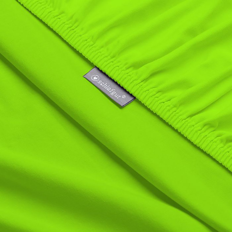 100% Cotton Jersey Knit Fitted Sheet, Melon, L 140x200cm - 160x220cm
