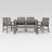 Alfonsi 7 - Person Acacia Wood Patio Dining Set with Rectangular Table-1899386981