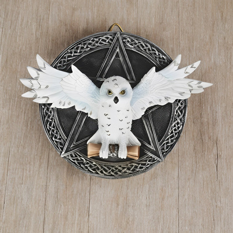 Décoration murale hibou des neiges l 6,5 po