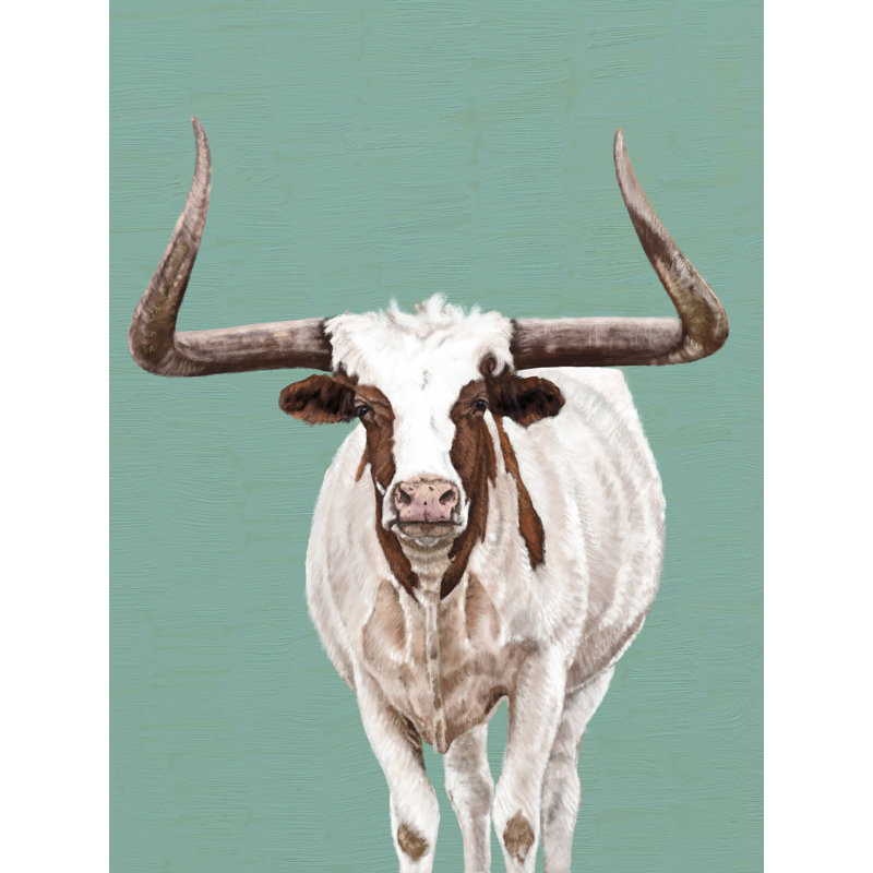 " Charlie The Longhorn " by Stephanie Jeanne Painting Print, 24" H x 18" W