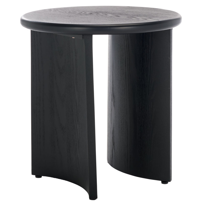 Table de bout ronde Alka, Noir, noir, noir, noir