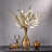 32" Metallic Laurel Leaf Grass Spray