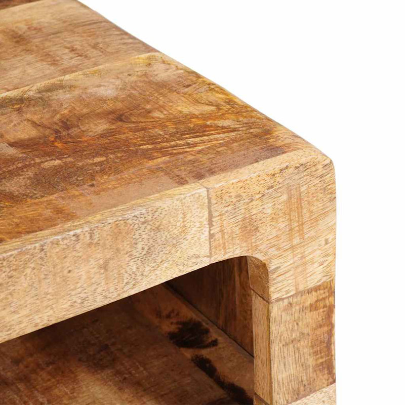 Solid Wood End Table, Light Natural