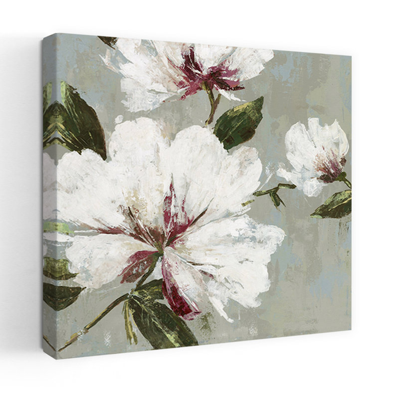 «I Delicate Elegant Contemporary Nature Flower Art», H 24 po x l 24 po
