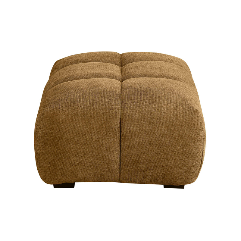 Rectangular Upholstered Tufted Ottoman, Amber