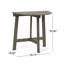 Table bistro pliable en bois gris, convient aux vérandas, conception demi-ronde et pratique