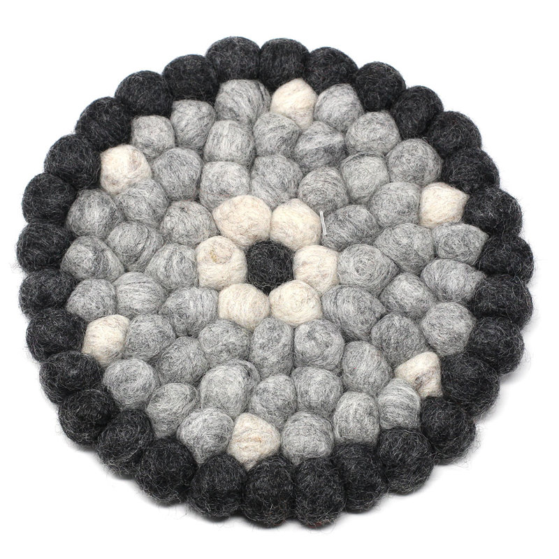 Boule de feutre à main fabriquée, Noir