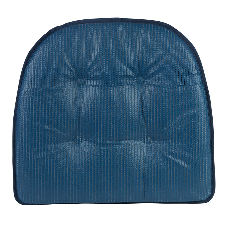 Coussins de salle à manger et de cuisine antidérapants de 16 po x 15 po x 2 po, Indigo