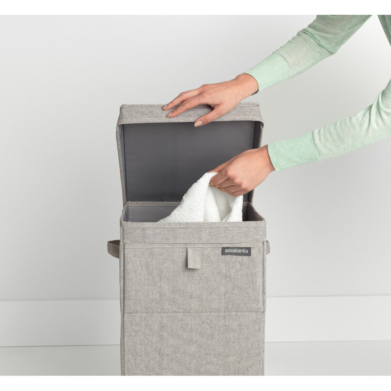 Brabantia Stackable Laundry Hamper 9.2 Gallon, Gray