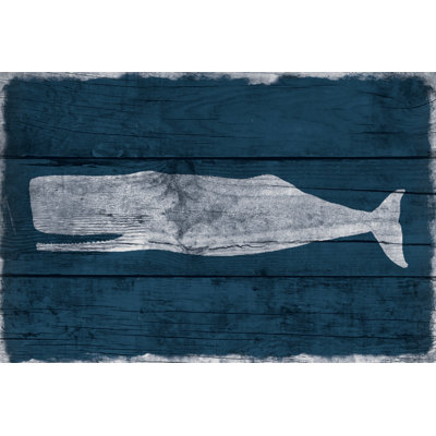 Distressed Whale Navy - Wrapped Canvas Painting