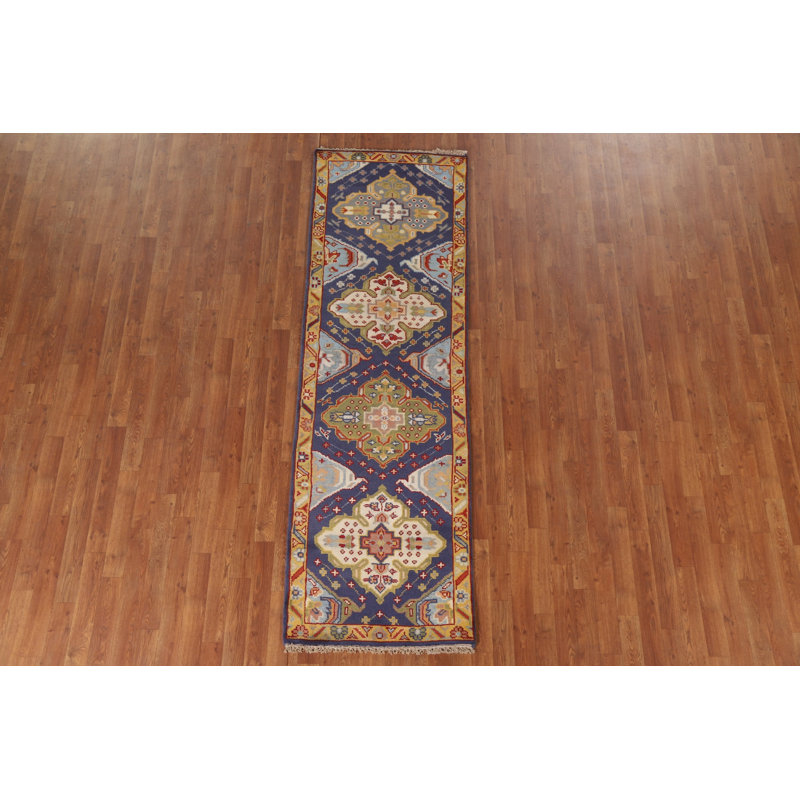 Tapis de couloir oriental bleu 3x8