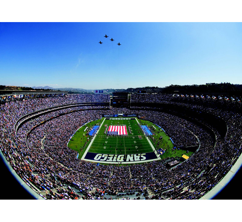 Qualcomm Stadium, 13" H x 18" W