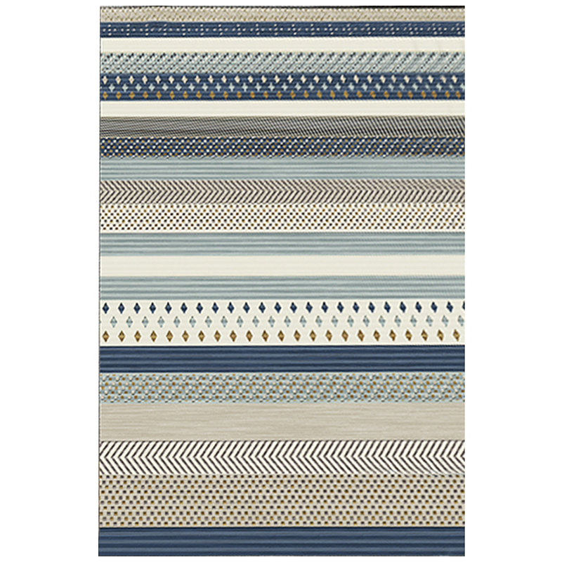 Tapis rayé noir / gris Olveston, Rectangle 2 pi x 2 pi 11 po