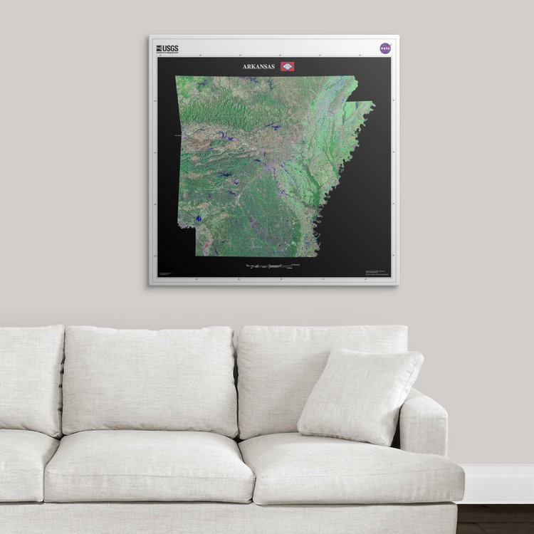 « arkansas-usg state mosaic », impression, H 35 po x l 35 po x P 1,5 po, Toile