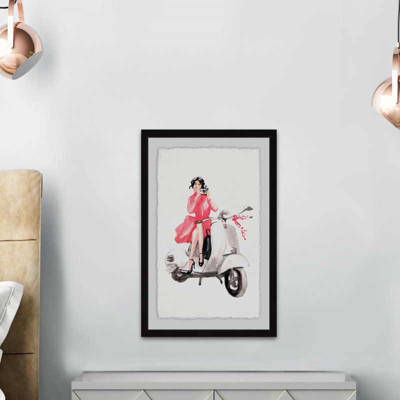 Photo Scooter - Single Picture Frame Painting, 91 cm H x 61 cm W