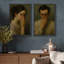 Reproduction d'art sur toile, un couple de coups de pinceau doux pour une salle de bain minimaliste ou un mur galerie tranquille-112455434-112455430-112455433