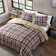 Textured Plaid Eddie Bauer Red Reversible Microsuede Comforter Set