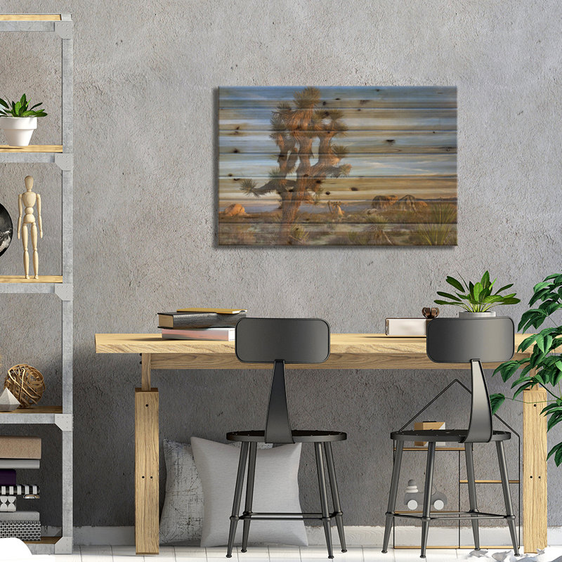 Joshua Tree, Joshua Tree National Park, California par Tim Fitzharris - impression sur bois sans cadre, L 26 po x H 18 po
