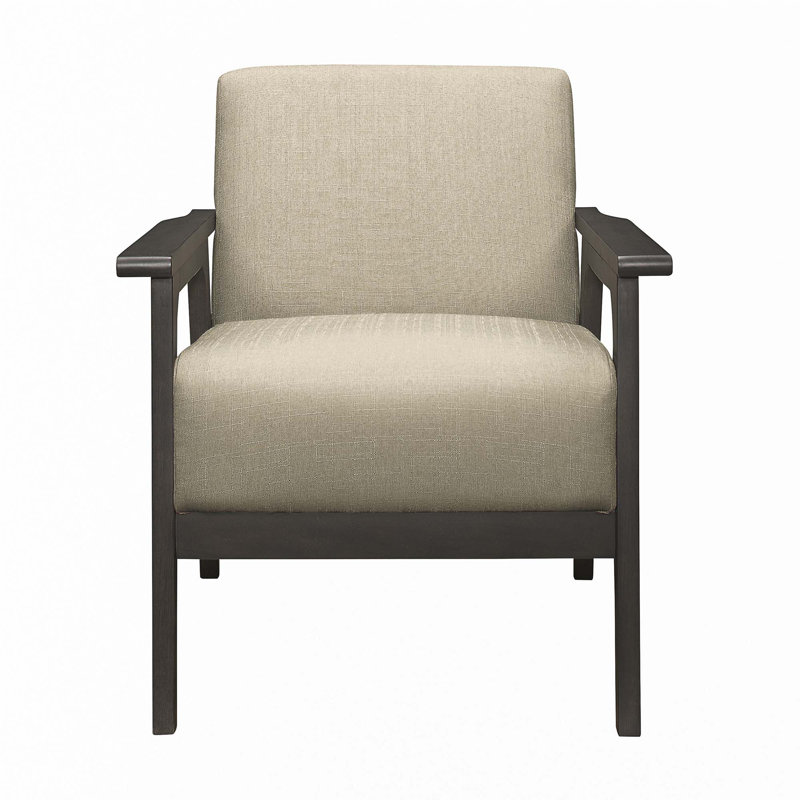 Chaise d'appoint rembourrée en tissu, Marron clair