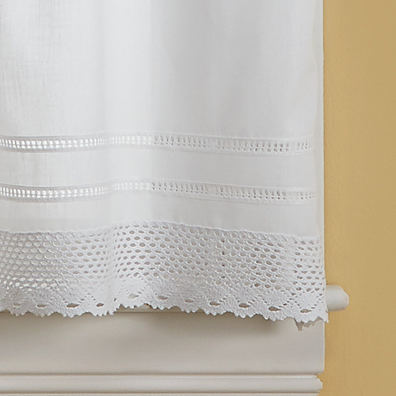 Ketcham Cotton Blend Tailored 58'' W Window Valance in White