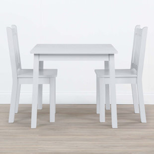 Kids 3 Piece Square Play Or Activity Table and Chair Set