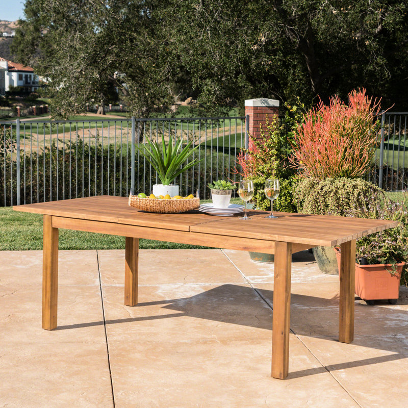 Table extensible en bois de style rustique simple pour l'extérieur