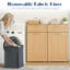 Armoire à linge coulissante avec 2 doublures amovibles et tiroirs-126927203