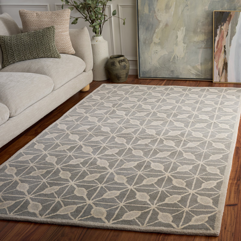 Isaac Mizrahi Hand Tufted Wool Geometric Rug, Rectangle 5' x 8'