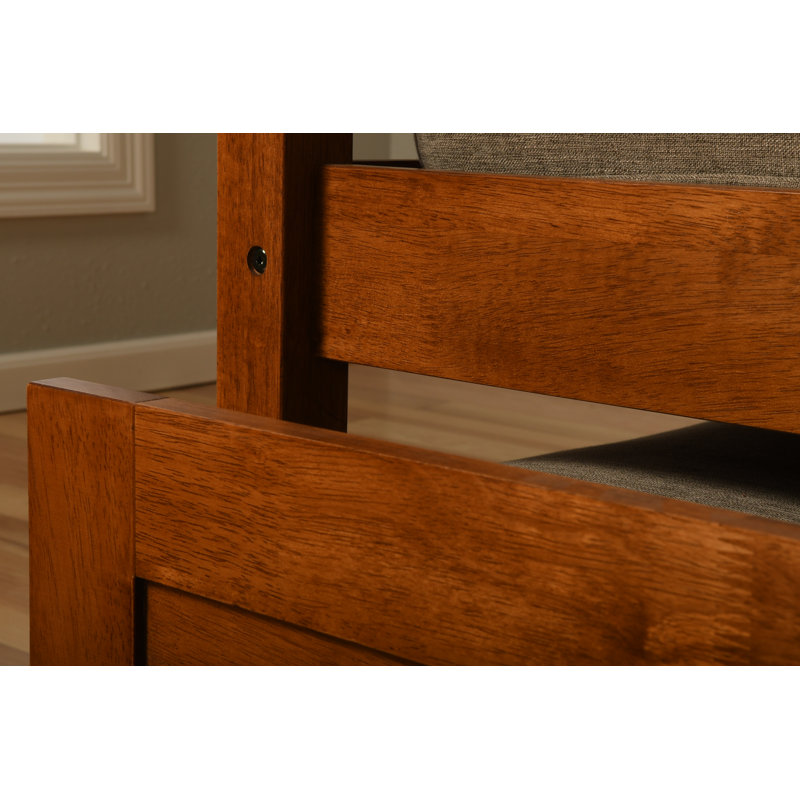 Alhamdi Twin Solid Wood Daybed Frame with Trundle, Mattresses Not Included, Barbados