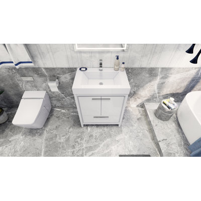 McGavock 29.5'' Single Bathroom Vanity with Acrylic Top