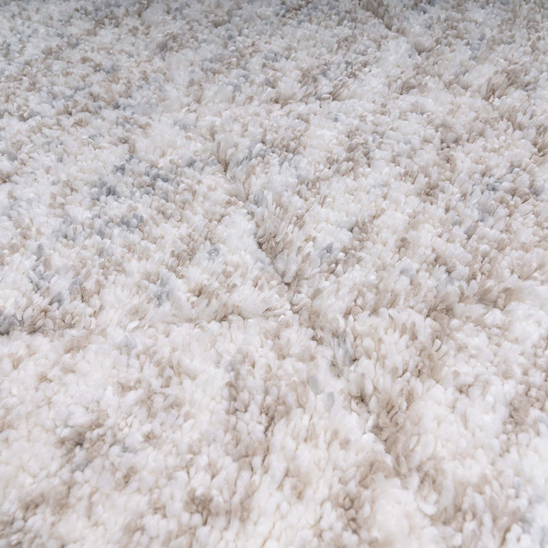 Tapis à motif de treillis Talas crème, Rectangulaire 3 pi x 5 pi