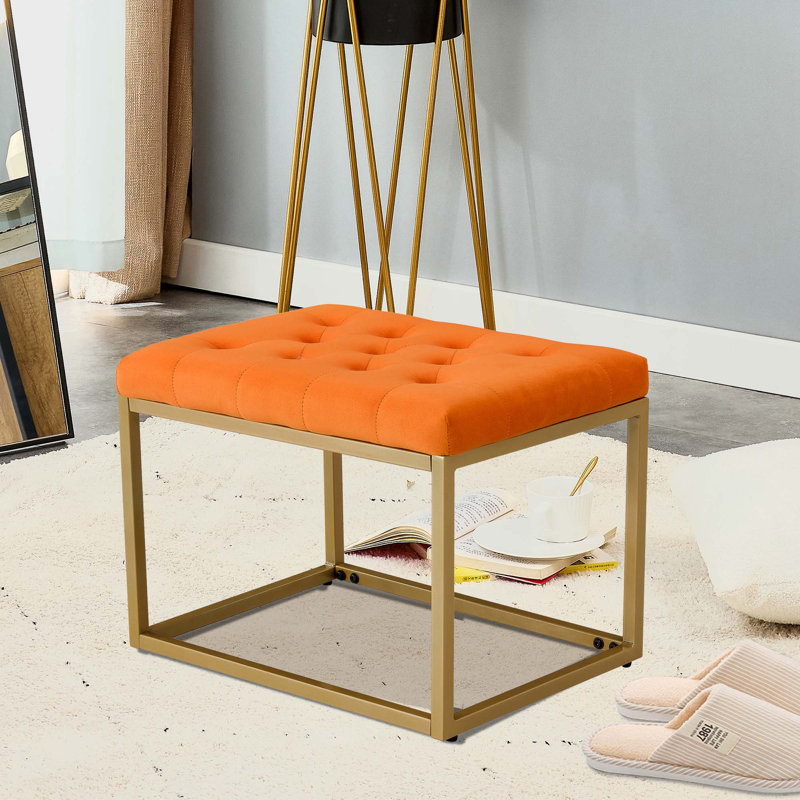Repose-pieds Velvet, Velours orange
