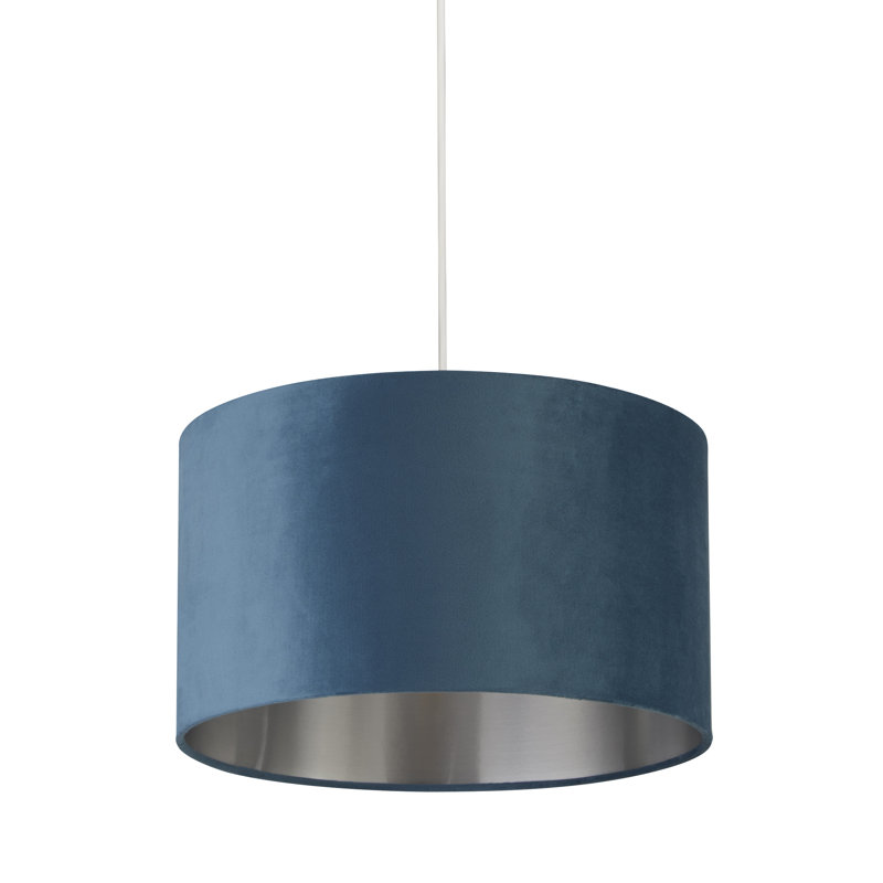 Velvet Drum Accent, 22cm H x 38cm W x 38cm D, Teal