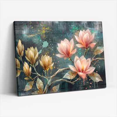 Ensemble de 1 toile murale à motif floral