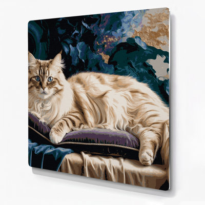 Chats, art mural bleu himalayen
