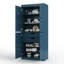 Garde-manger 100% bois massif 32 po avec portes Shaker, 2 tiroirs et tablettes réglables-1223960898