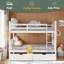 Lit superposé double au-dessus de double avec tiroirs et échelle pour meubles de chambre à coucher, chambre d'amis