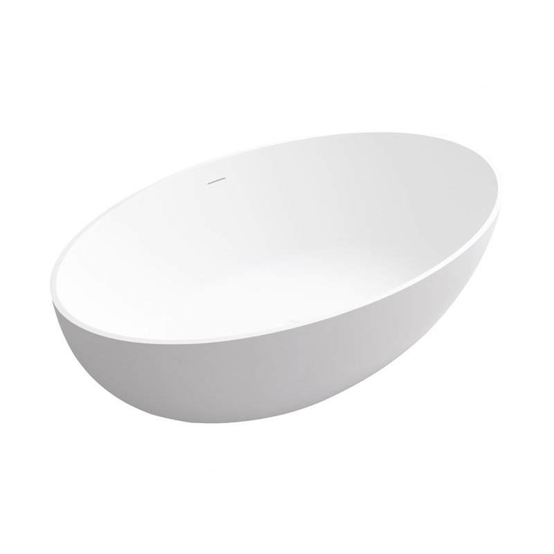 67" Premium Solid Surface Deep Soaking Bathtub