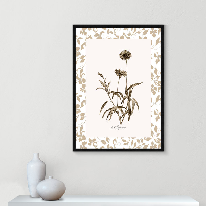 «Neutral Imperial I Print» par Kelly Donovan, L 25,5 po x H 35,5 po, Framed Print, Black Woodgrain