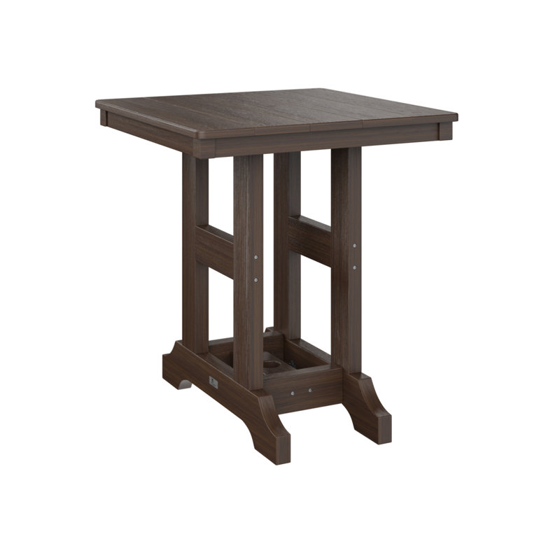 Berlin Gardens Garden Classic Square Table, 30.87" H x 28" W x 28" D, Brazilian Walnut