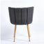 Chaise de salle à manger Defreitas avec pieds et coussins en fer-802090189
