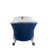 55" Streamline Clawfoot Soaking Acrylic Bathtub With Drain, Clawfeet, and Bamboo Tray-76078769-76078773