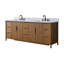 Ensemble de meuble-lavabo autoportant à double cuve 84 po avec plateau en pierre reconstituée Lucerne Lucerne -125008408-125008411