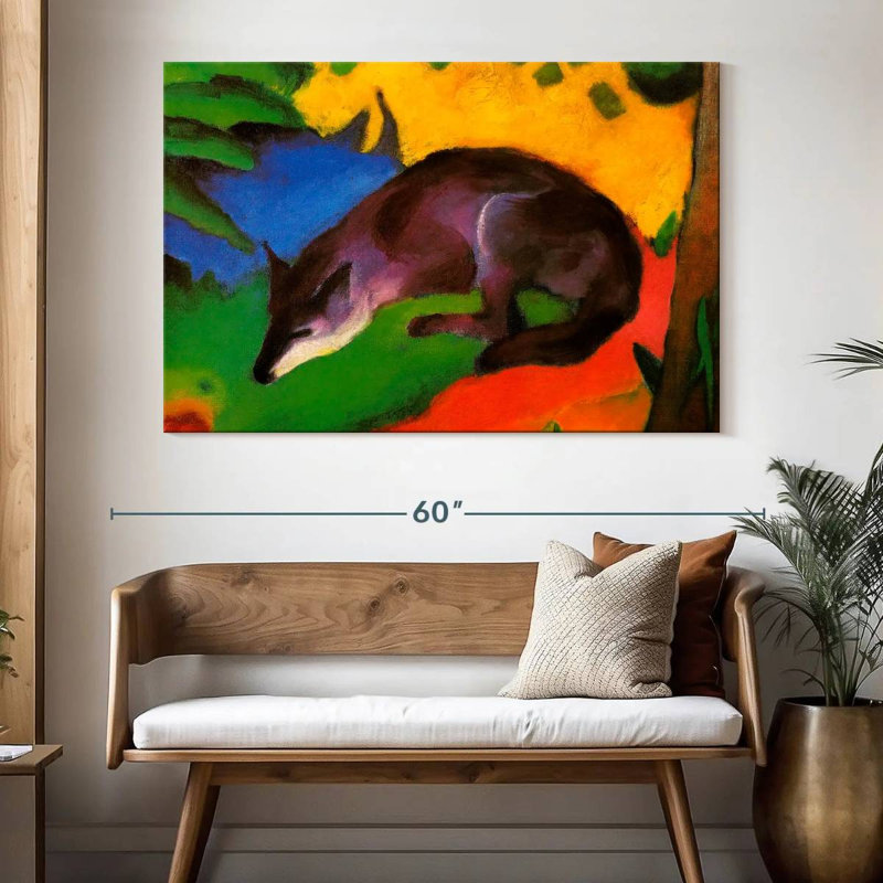 Brampt Blue-Black Fox, 34" H x 51" W