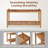 8 Pairs Solid Wood Shoe Rack